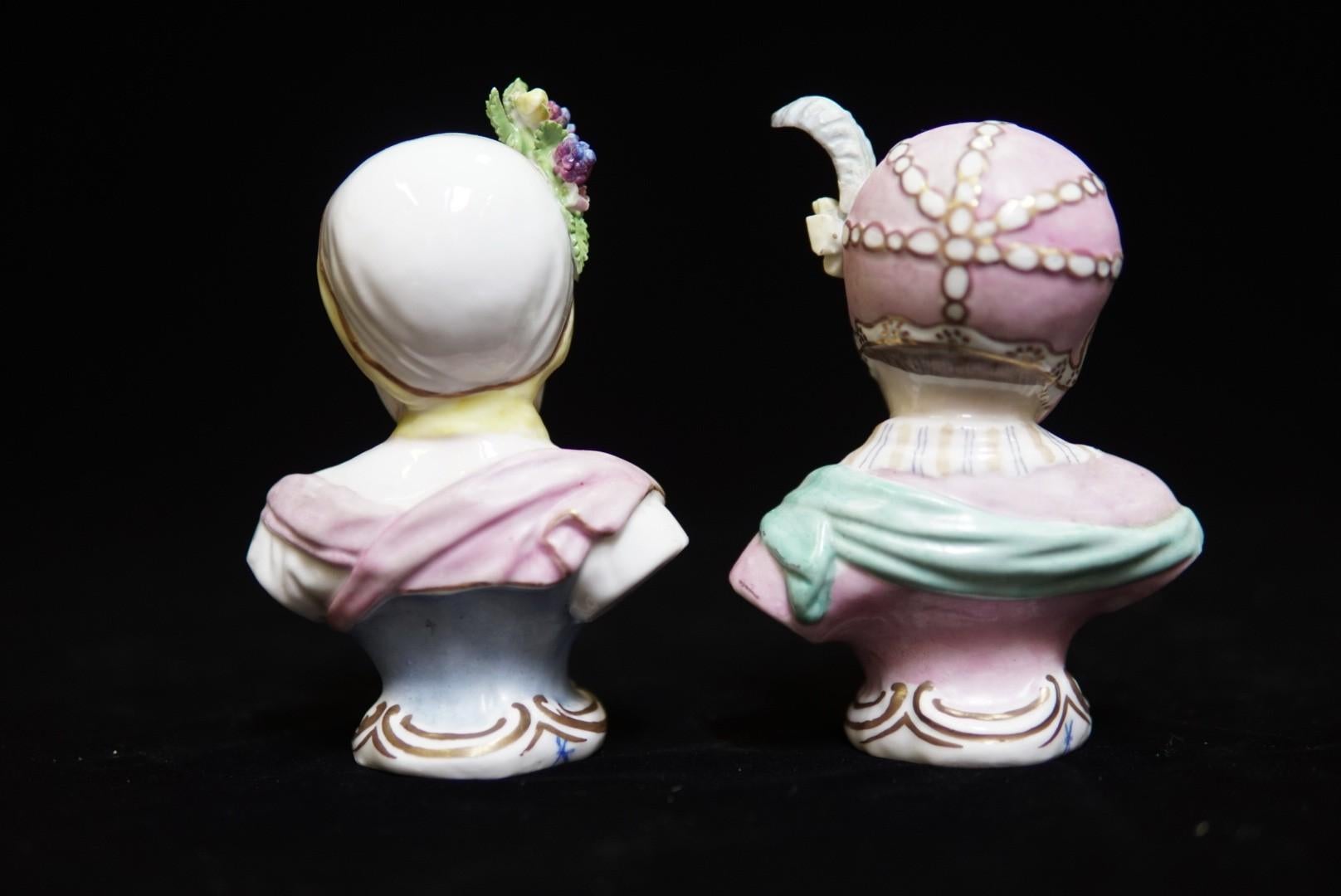 Pair of German Porcelain Bust of Babies 3