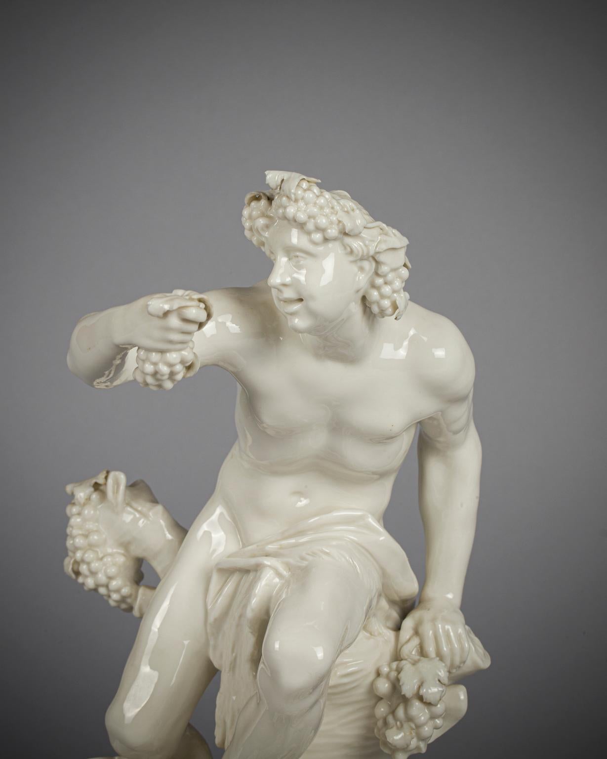 Pair of German Porcelain Figures of Bacchus and Ceres, Nymphenburg, circa 1900 In Good Condition For Sale In New York, NY