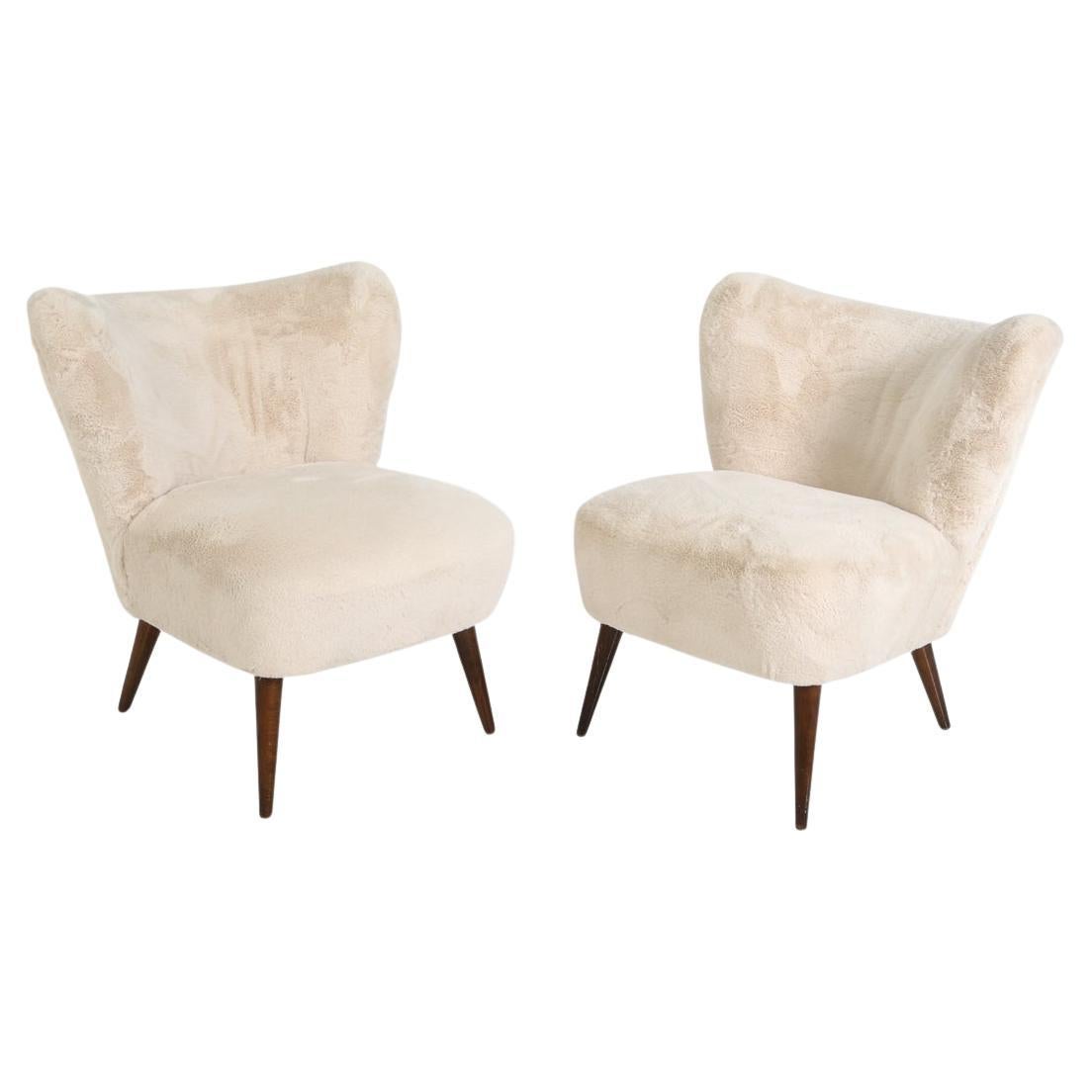 Pair of German Slipper Chairs Circa 1950s