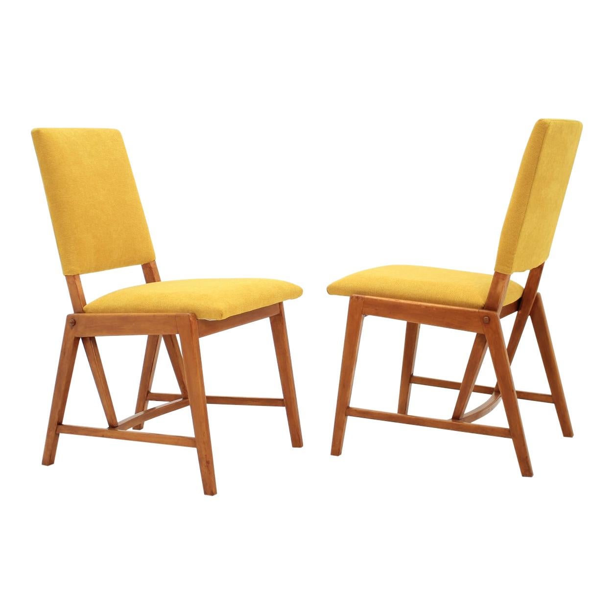 Paire de petites chaises design allemandes:: 1970