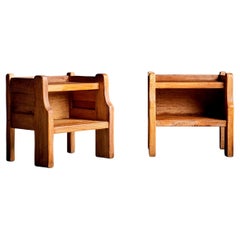 Paire de tables de chevet de Studio A en Oak Oak massif 1960s