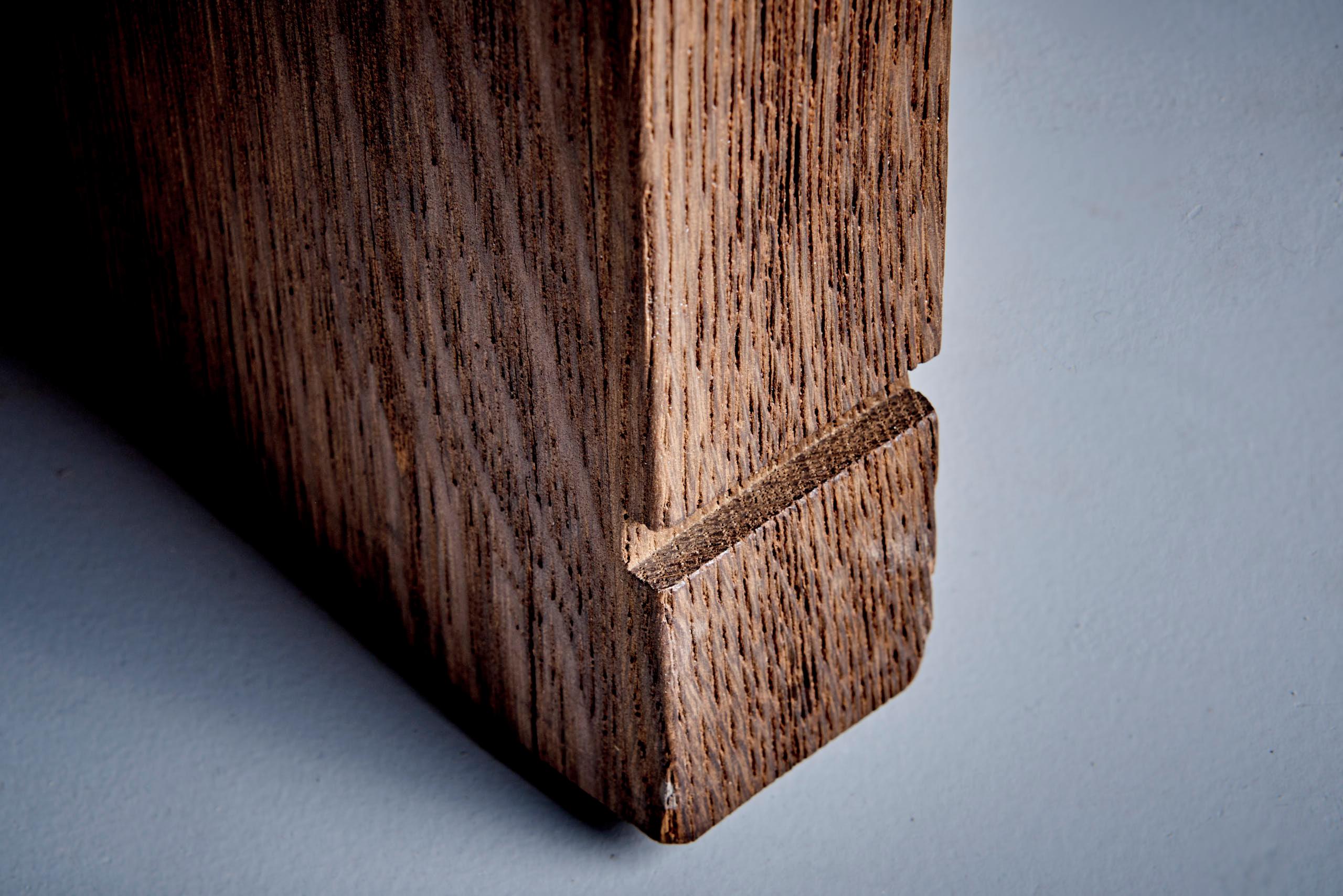 Pair of Studio Oak Side Tables For Sale 6