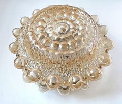 Ein Paar deutsche Vintage-Decken- oder Wandleuchten aus Bernsteinglas, Einbaubeleuchtung, 1960er Jahre