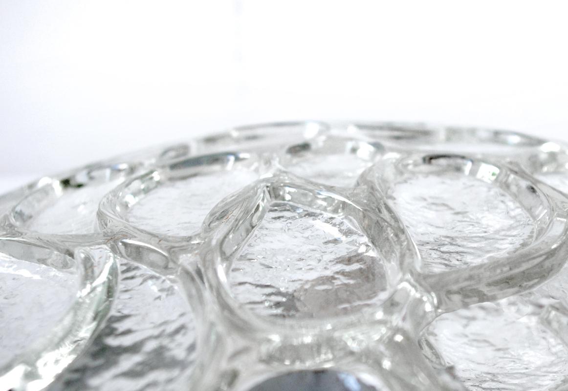 Allemand Paire de plafonniers ou d'appliques en verre bullé d'époque allemande, 1960 en vente