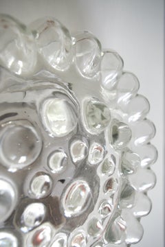 Pair of German Vintage Glass Ceiling or Wall Lights Flushmounts, 1960s