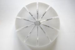 Pair of German Vintage Glass Wall Ceiling Lights Flushmounts, 1970s