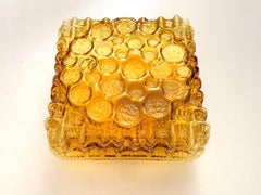 Pair of German Vintage Glass Ceiling or Wall Lights Flushmounts, 1960s