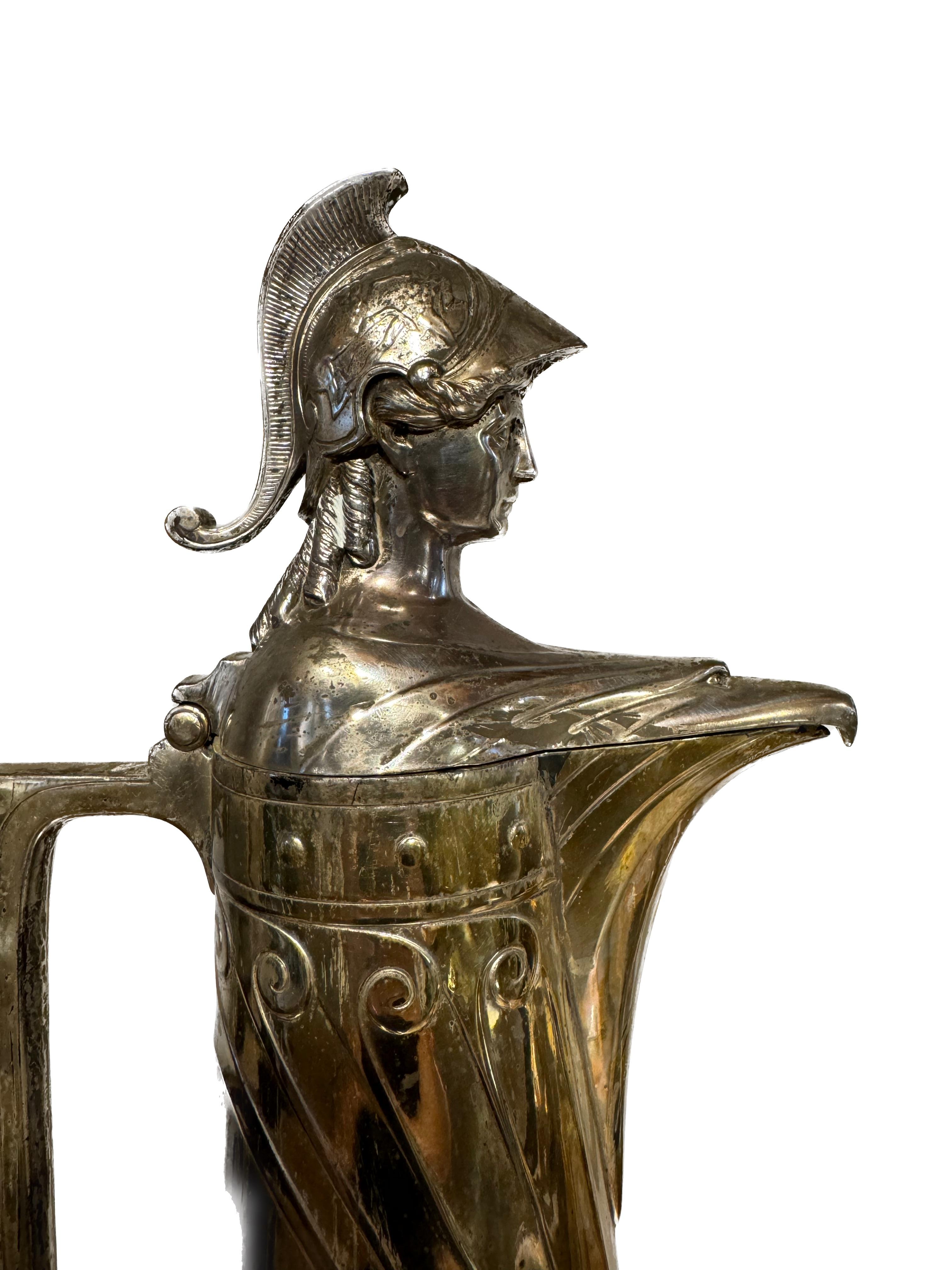 Coppia di brocche tedesche WMF Art Deco in metallo in vendita 1