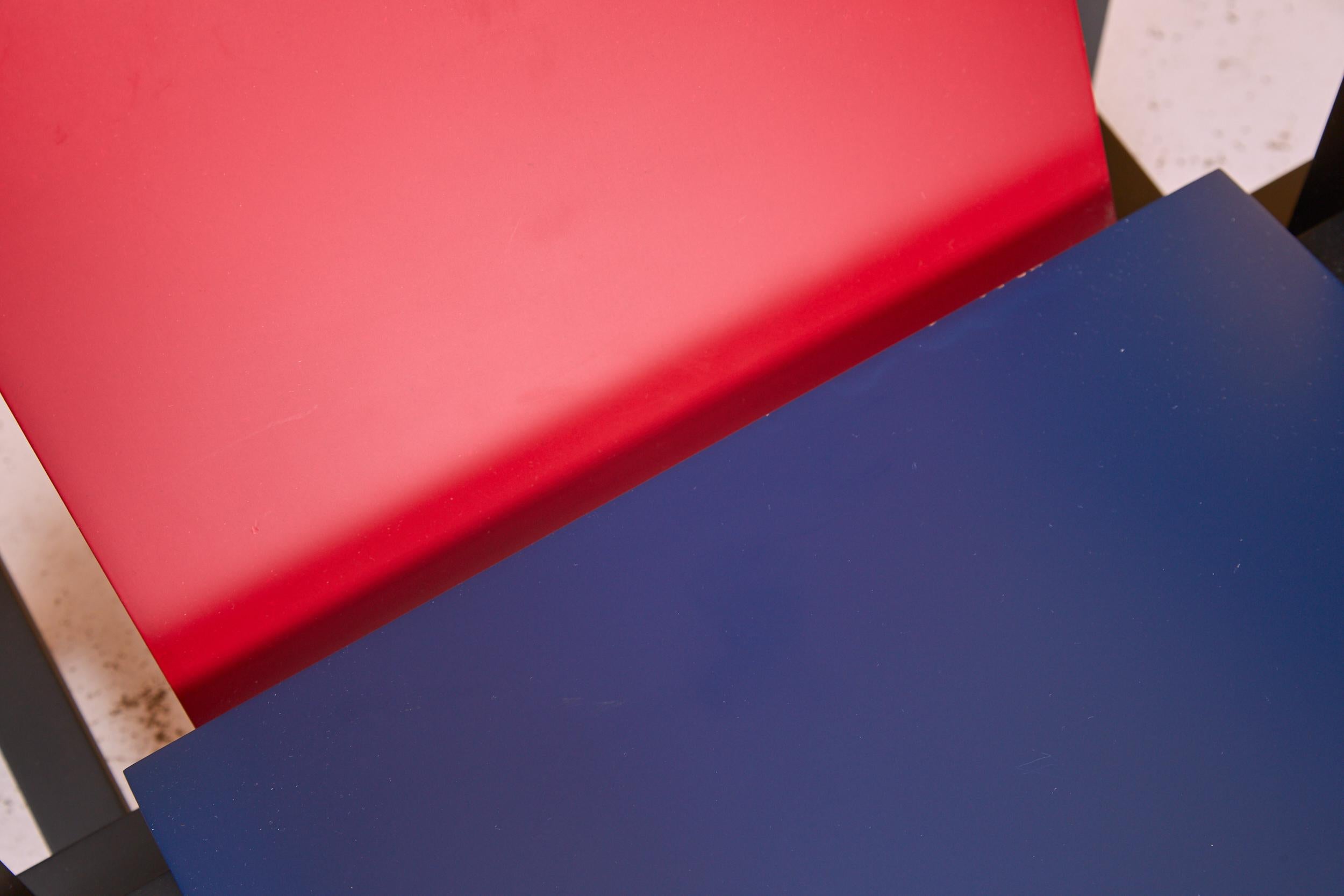 Pair of Gerrit Rietveld 'Red and Blue Chair' 5