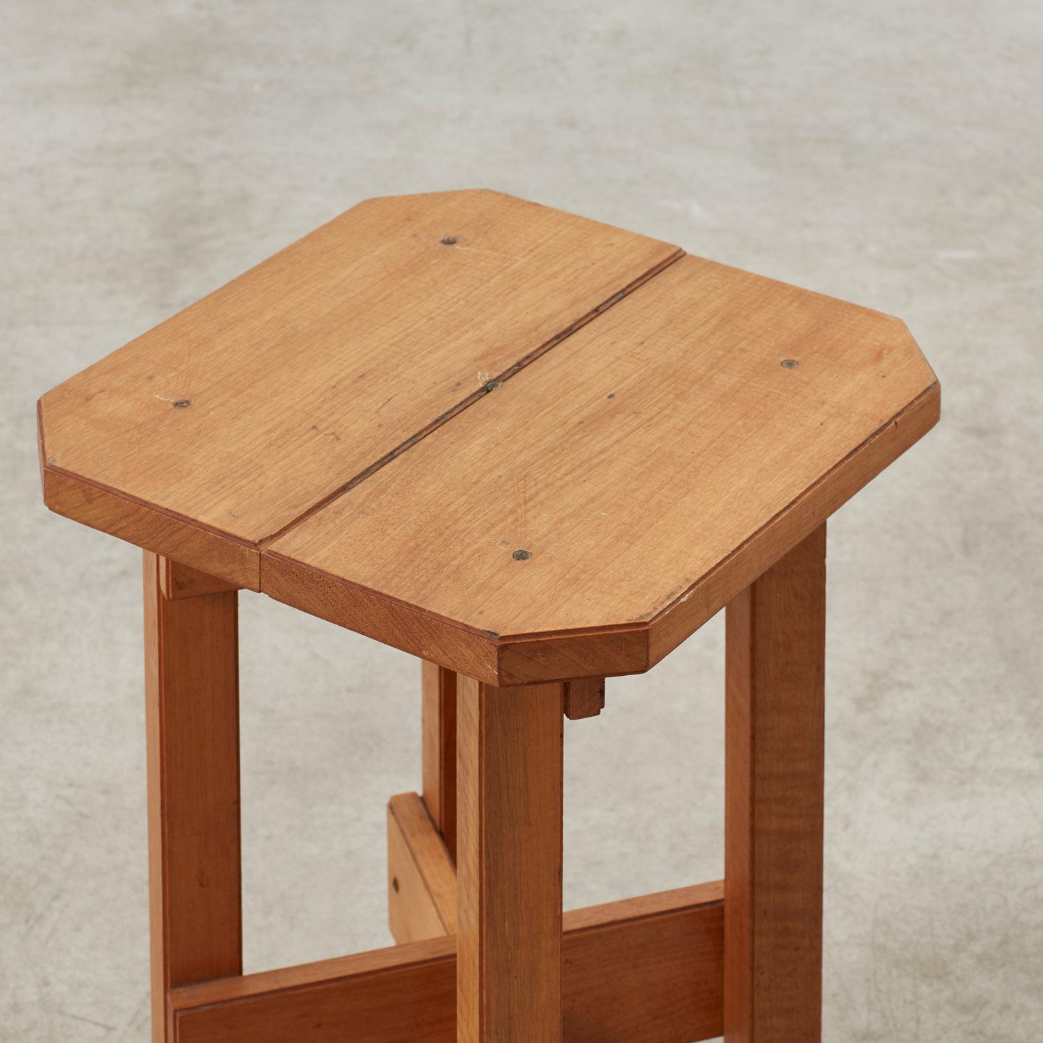 Wood Pair of Gerrit Rietveld stools / side tables - Netherlands, 1970s. For Sale