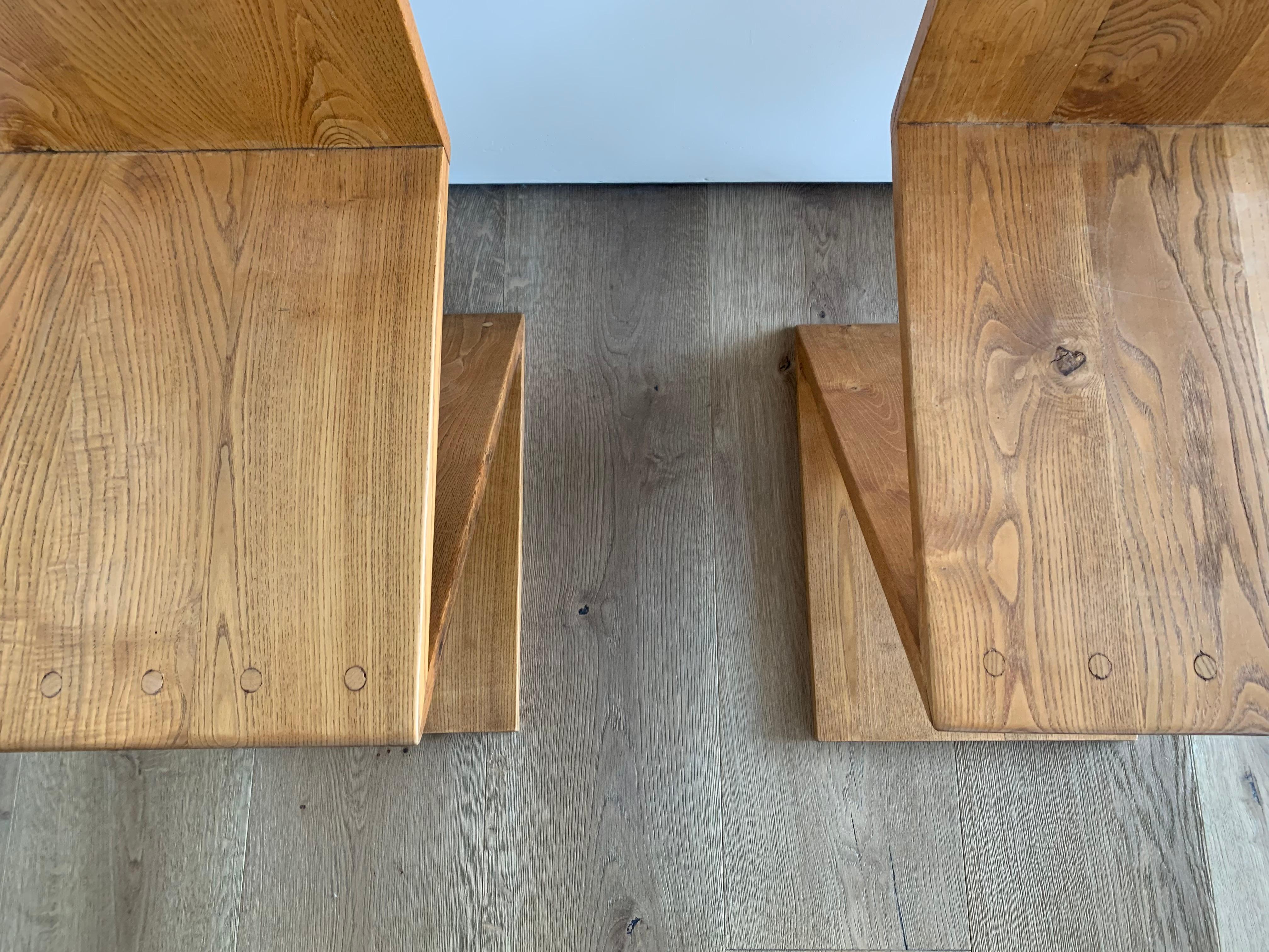 20th Century Pair of Gerrit Rietveld Zig Zag Chairs, 1920s For Sale