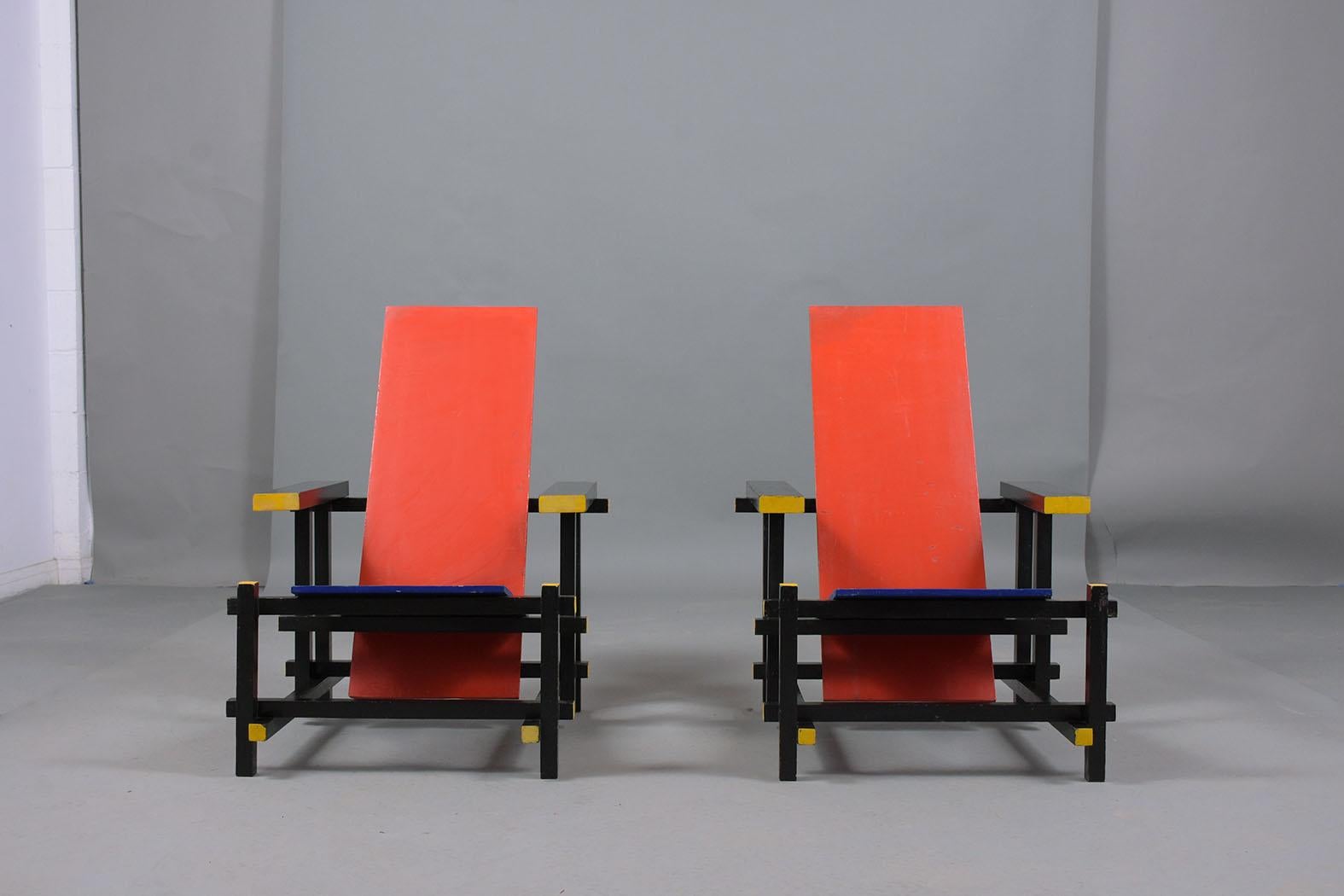 De Stijl Pair of Gerrit Rietveld Chairs