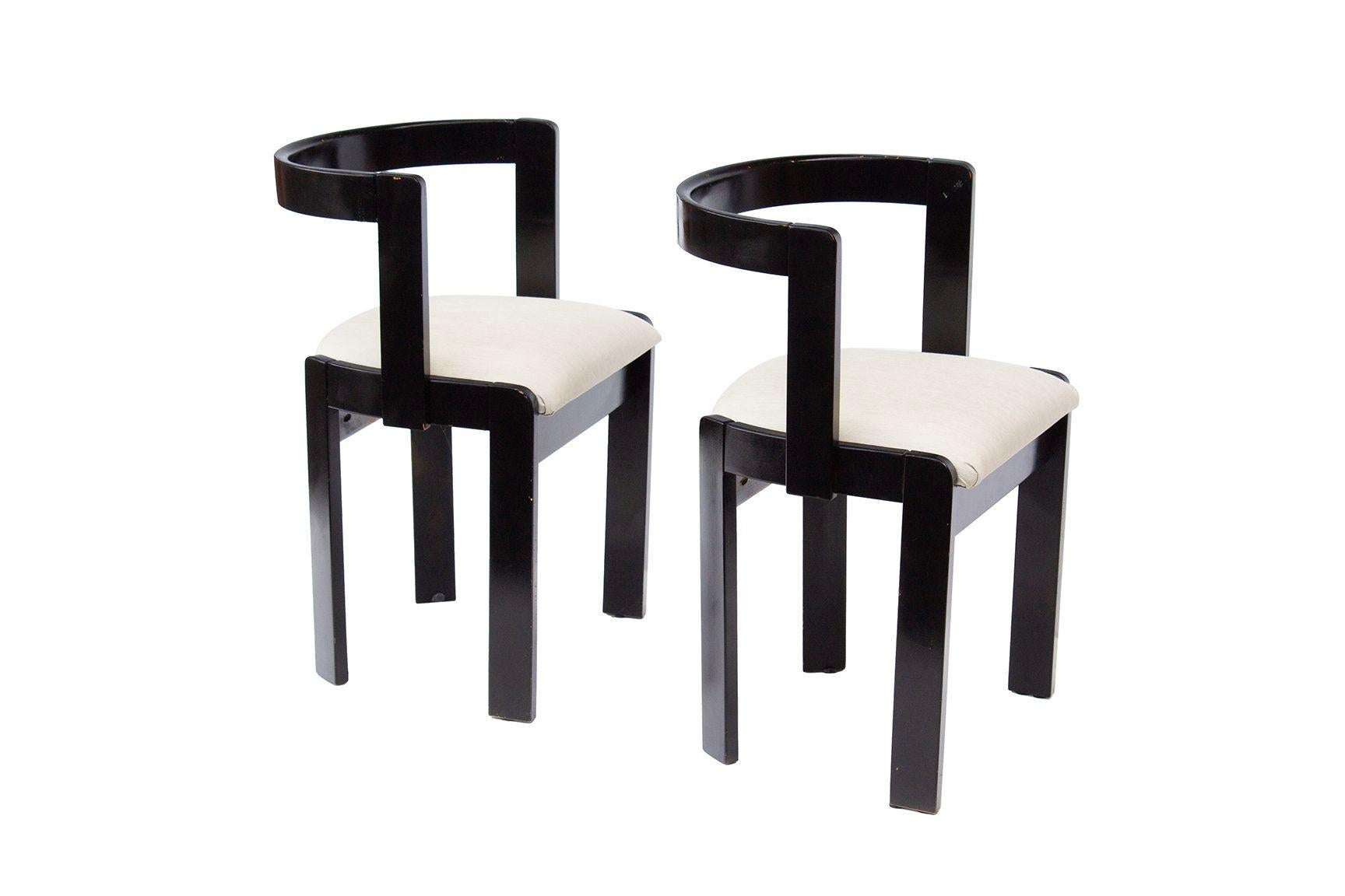 Pair of Gestural Dining Chairs by International Furniture Corp For Sale 3