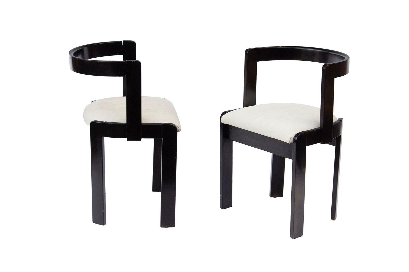 Pair of Gestural Dining Chairs by International Furniture Corp For Sale 7
