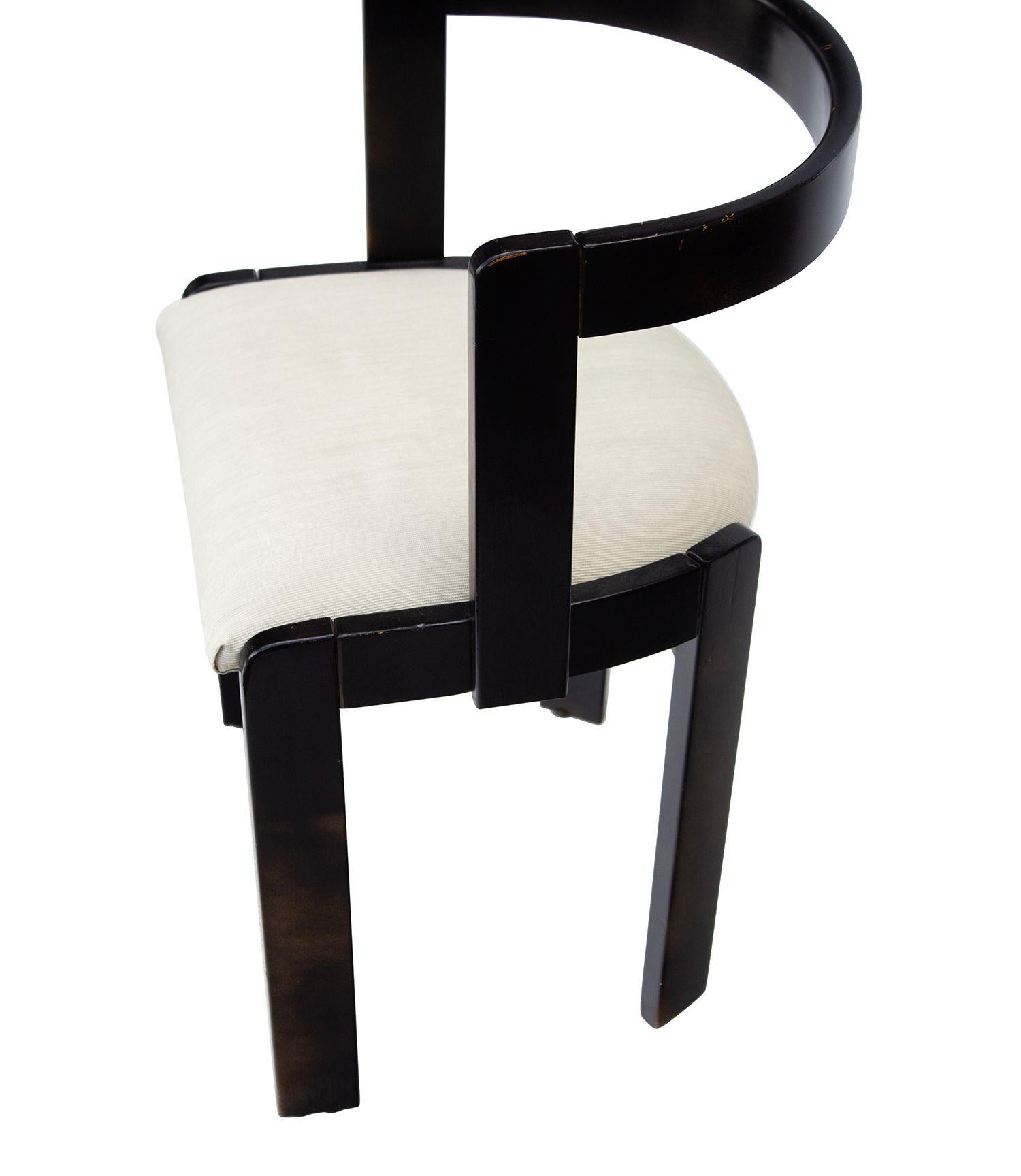Pair of Gestural Dining Chairs by International Furniture Corp For Sale 9