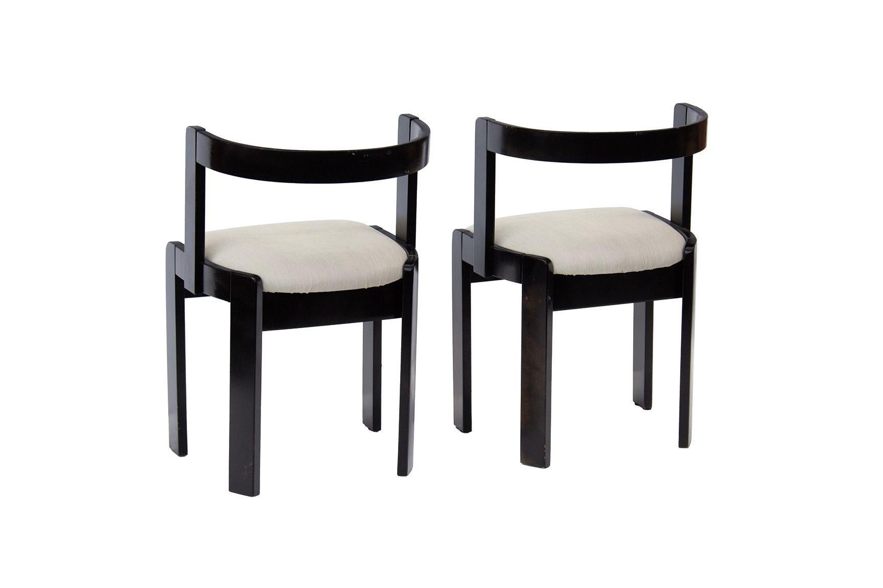 Pair of Gestural Dining Chairs by International Furniture Corp For Sale 2