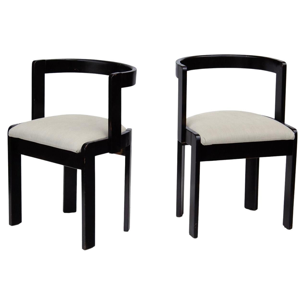 Pair of Gestural Dining Chairs by International Furniture Corp