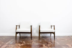 Pair of GFM 87 Type 300 & 203 Armchairs in Bouclé by Juliusz Kędziorek 1960's