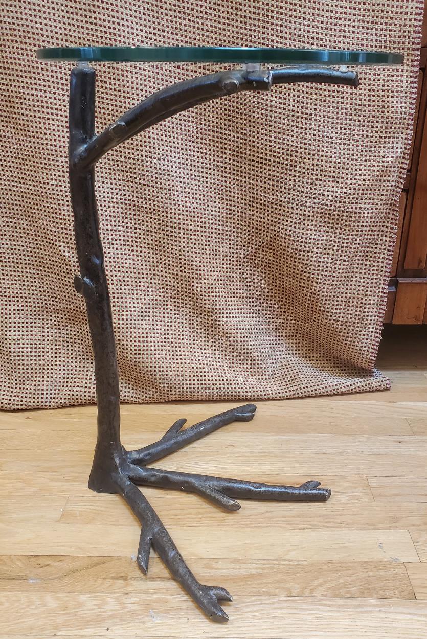 Pair of “Giacometti” Inspired  Metal End Tables in the Shape of Tree Branches For Sale 4