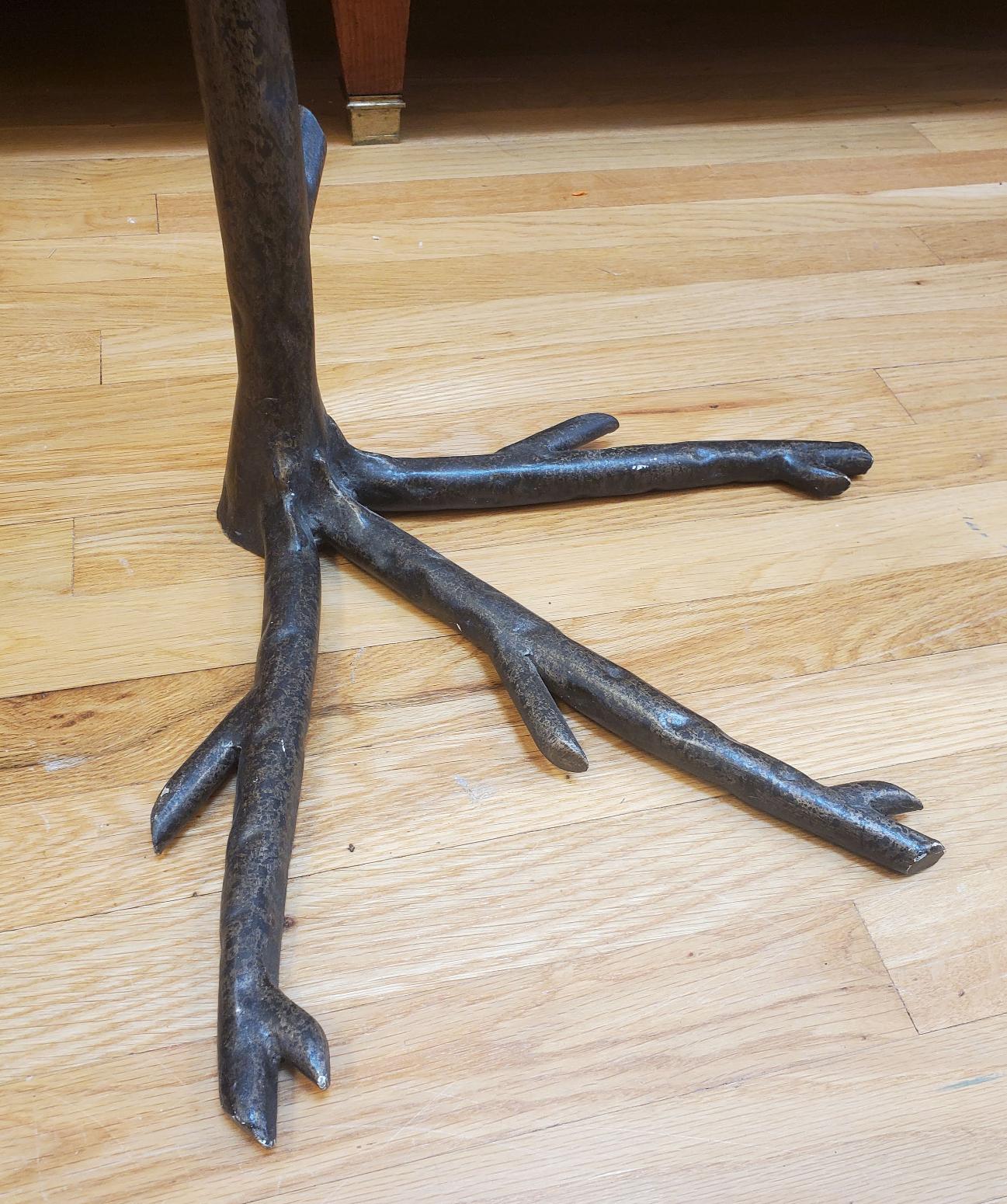 Pair of “Giacometti” Inspired  Metal End Tables in the Shape of Tree Branches 5