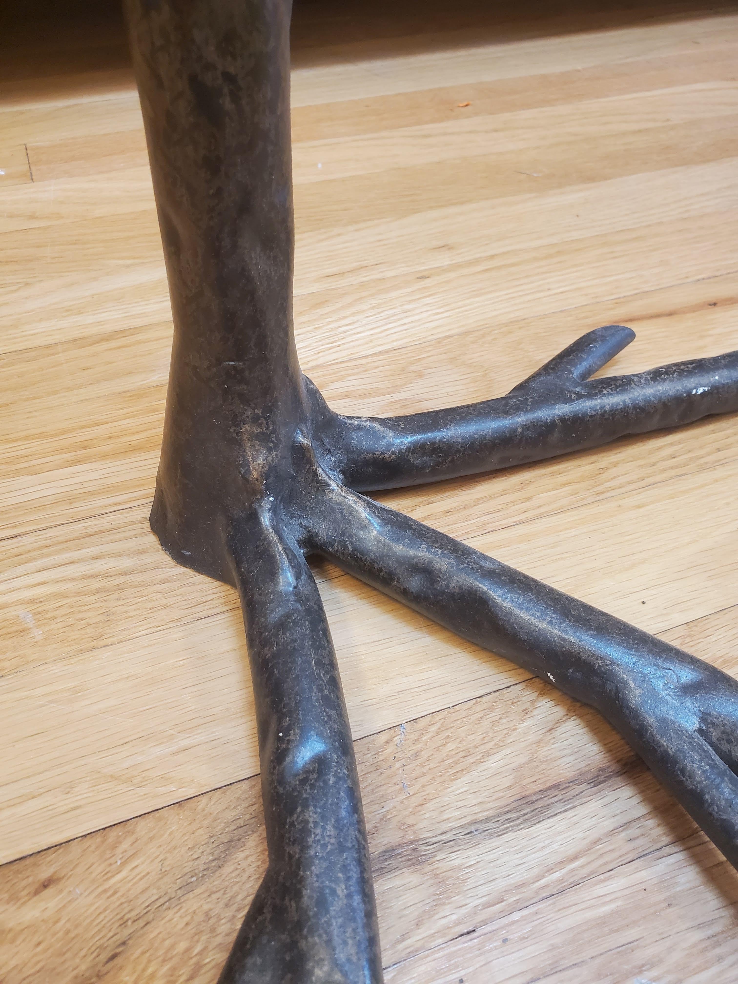 Pair of “Giacometti” Inspired  Metal End Tables in the Shape of Tree Branches For Sale 6