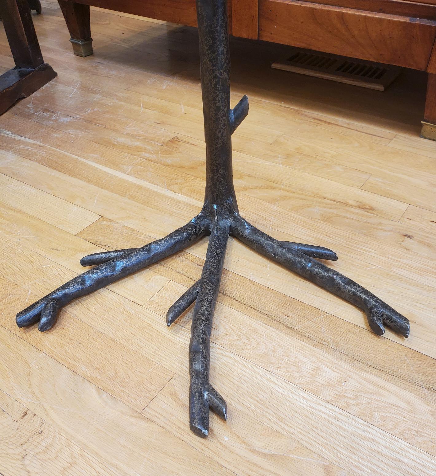 Pair of “Giacometti” Inspired  Metal End Tables in the Shape of Tree Branches For Sale 1
