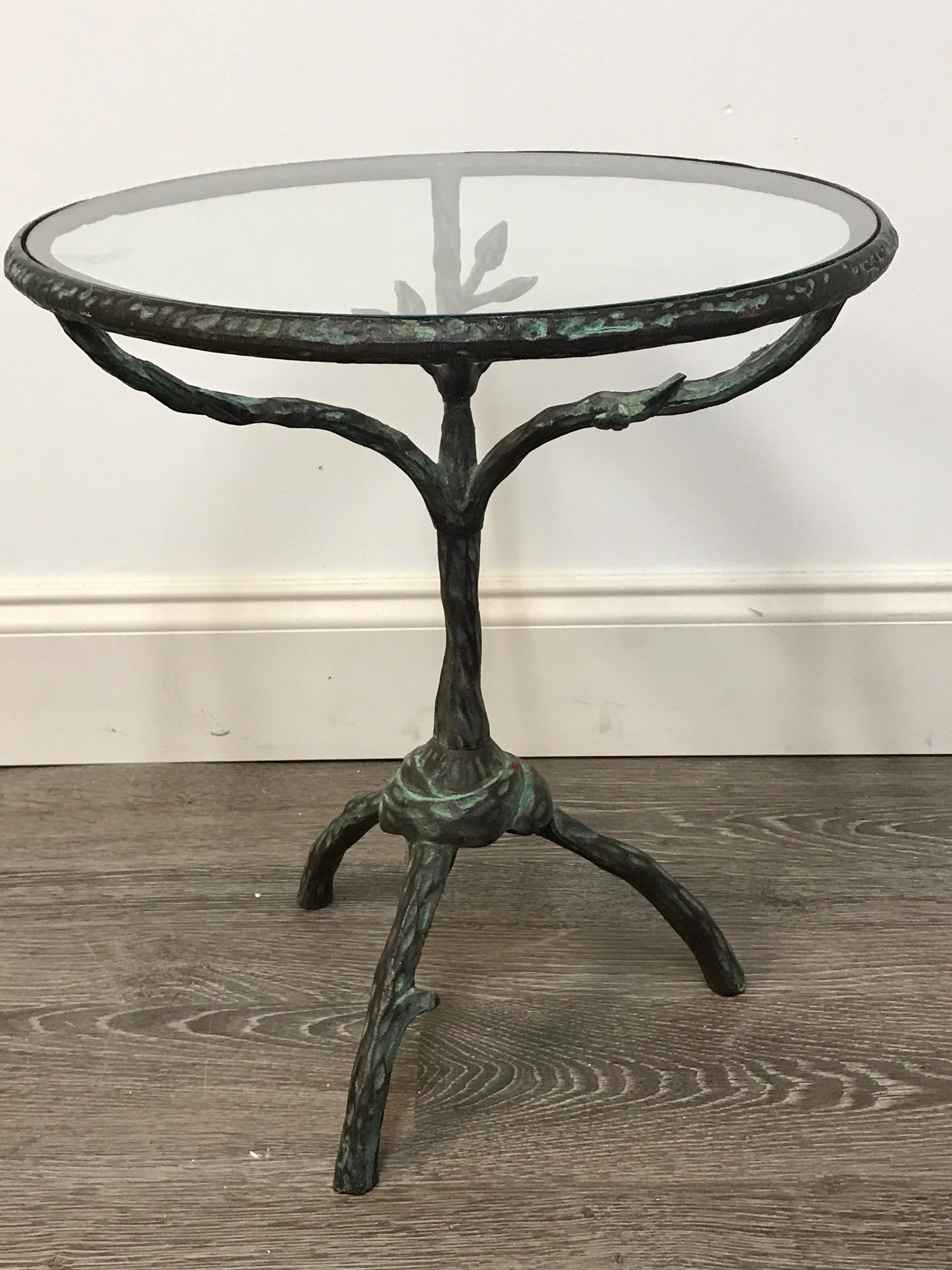 European Pair of Giacometti Style Side Tables