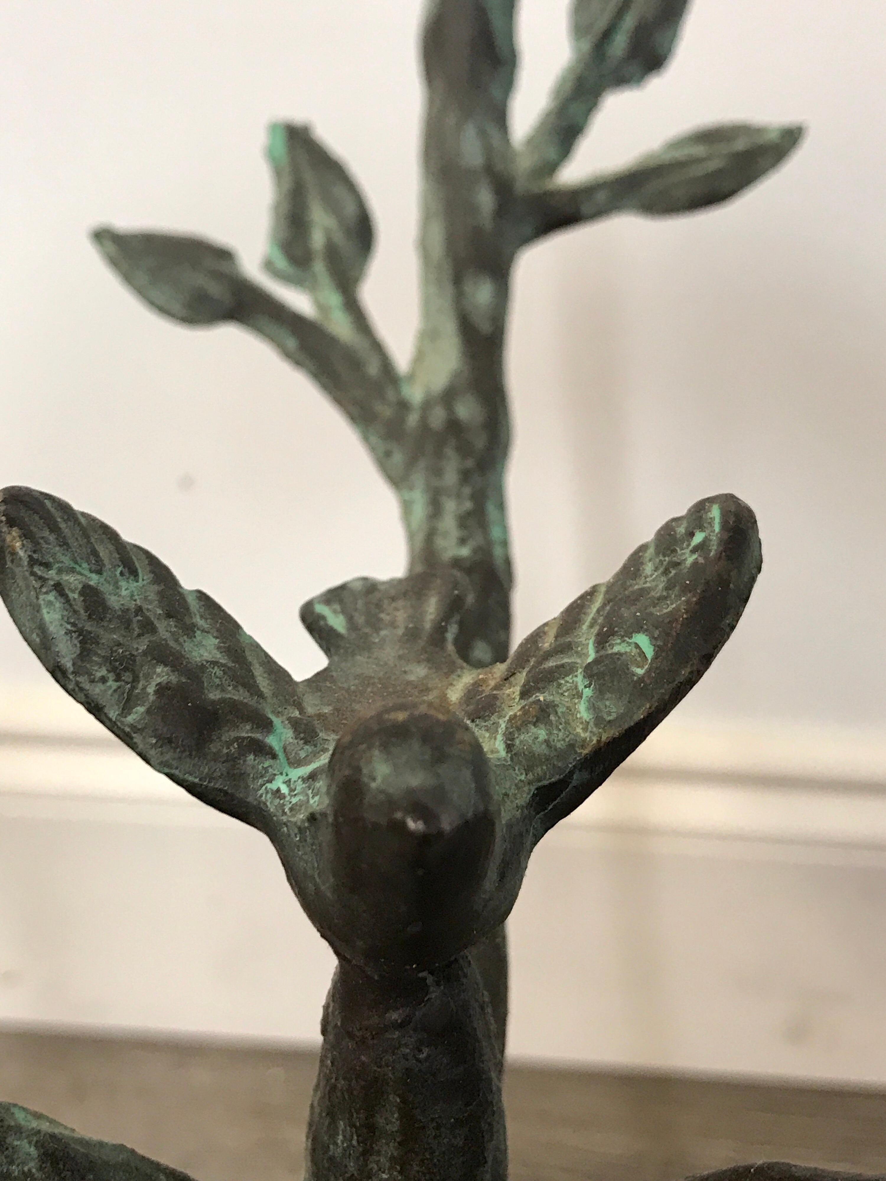 Pair of Giacometti Style Side Tables In Good Condition In West Palm Beach, FL