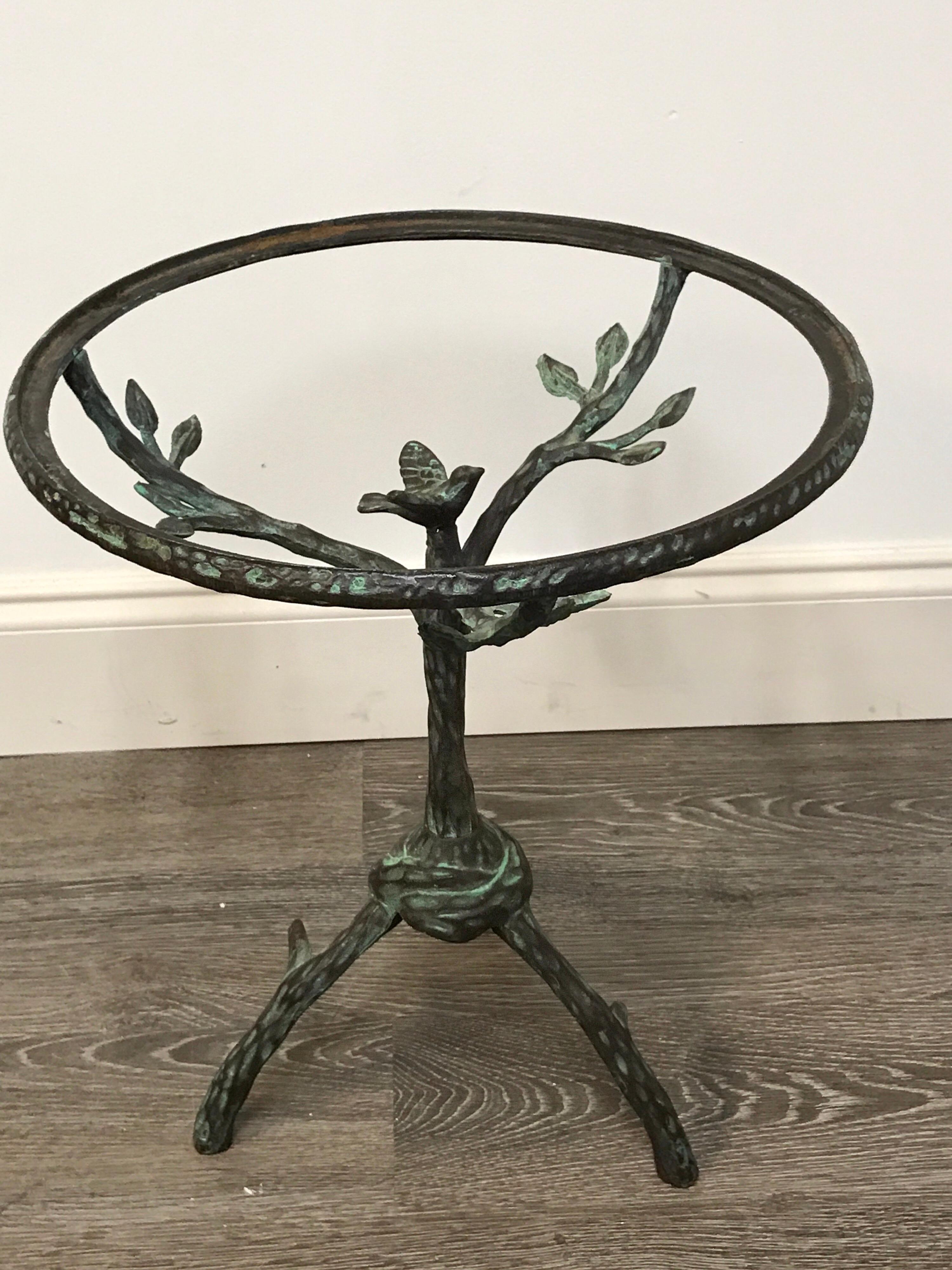 Glass Pair of Giacometti Style Side Tables