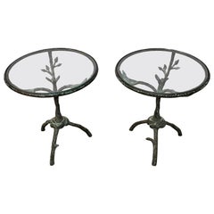 Pair of Giacometti Style Side Tables