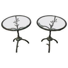 Pair of Giacometti Style Side Tables