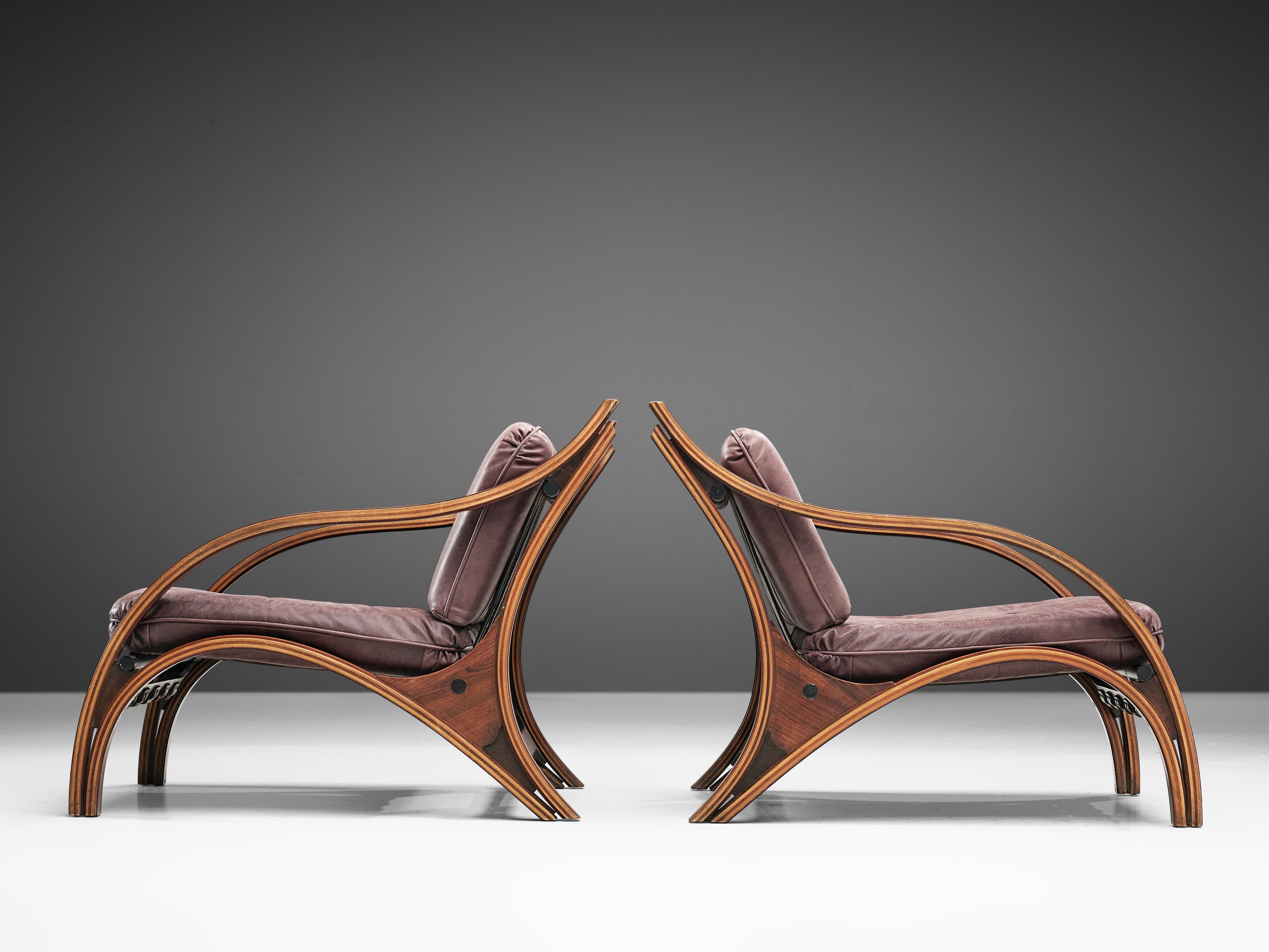 Pair of Giampiero Vitelli Lounge Chairs 1