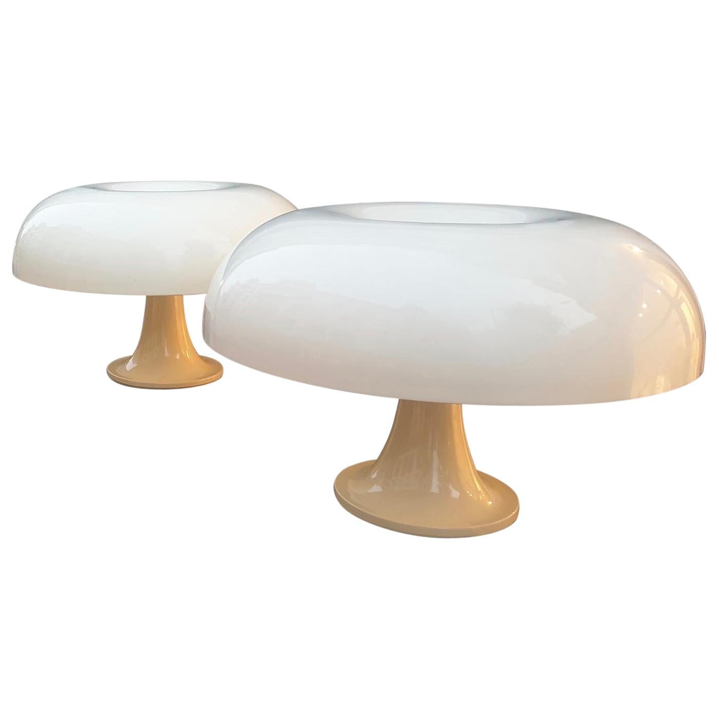 Pair of Giancarlo Mattioli Nesso Table Lamps by Artemide