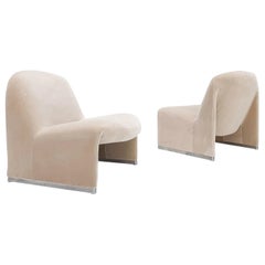 Pair of Giancarlo Piretti “Alky” Chairs in New Velvet, Artifort, 1970s