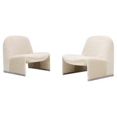 Pair of Giancarlo Piretti “Alky” Chairs in New Velvet, Artifort, 1970s