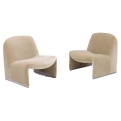 Pair of Giancarlo Piretti “Alky” Chairs in New Velvet, Artifort, 1970s