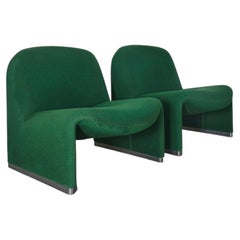 Pair of Giancarlo Piretti Alky Lounge Chairs with original upholstery c.1970