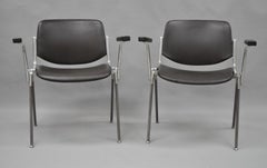 Pair of Giancarlo Piretti for Castelli Armchairs Italian Mid-Century Modern