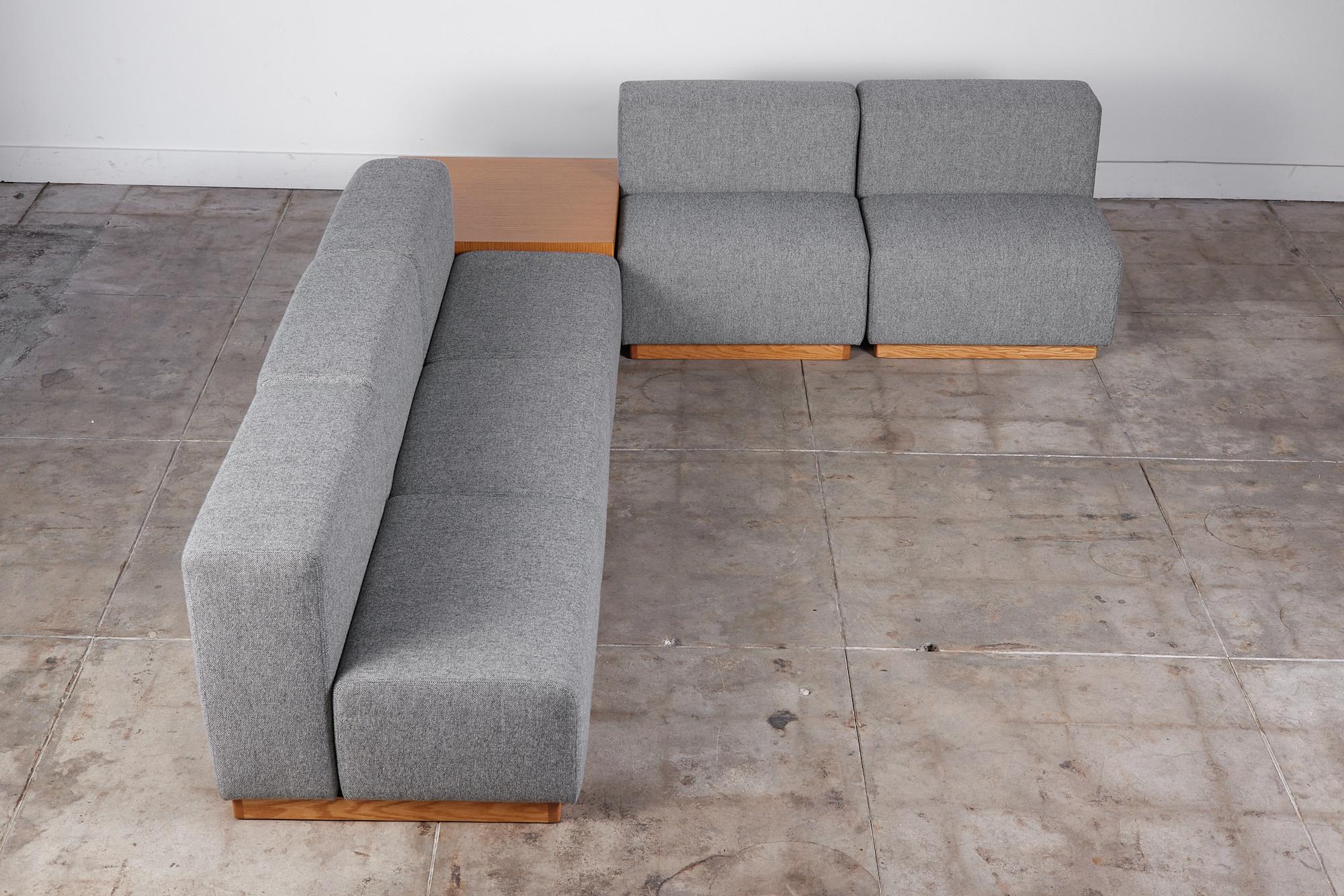 Pair of Giancarlo Piretti Style Modern Cubic Sofa Seats For Sale 8