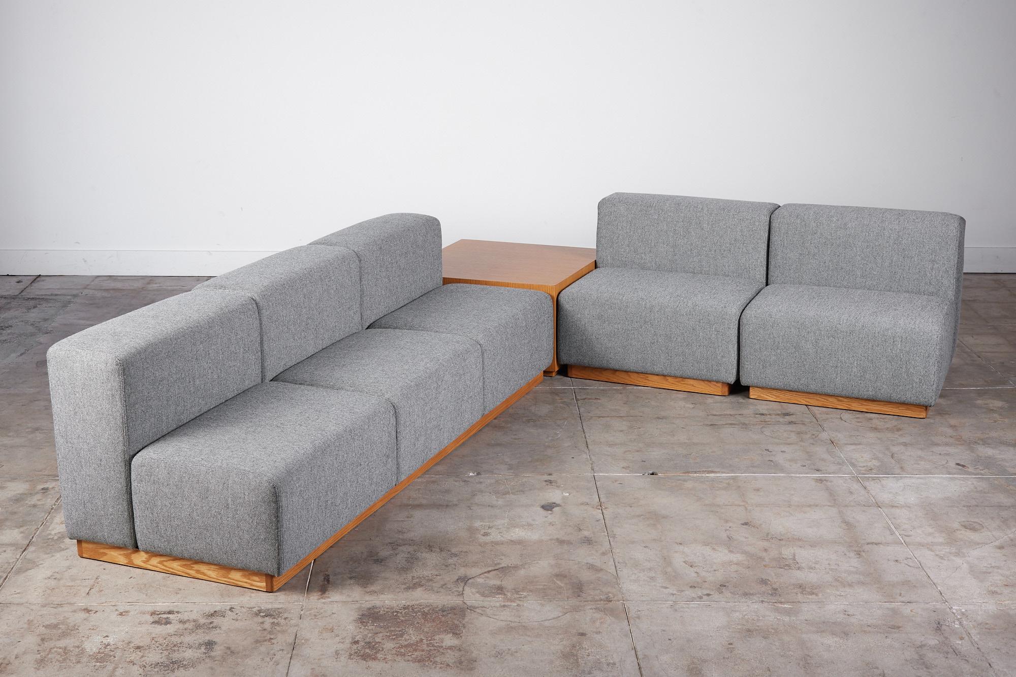Pair of Giancarlo Piretti Style Modern Cubic Sofa Seats For Sale 9