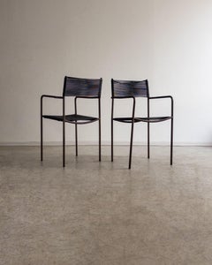 Paire de fauteuils « Spaghetti » de Giandomenico Belotti, en acier et PVC, 1990