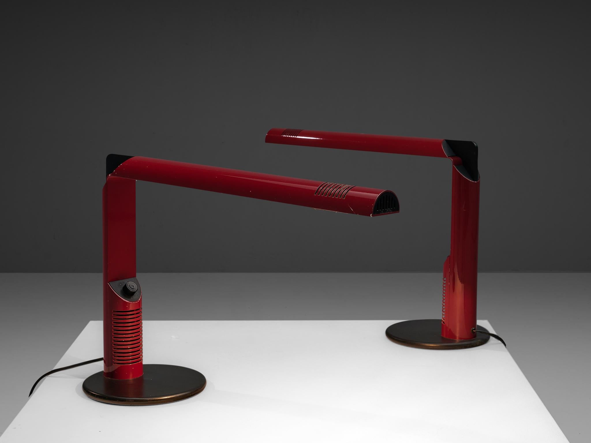 Late 20th Century Pair of Gianfranco Frattini 'Abele' Desk Lamps