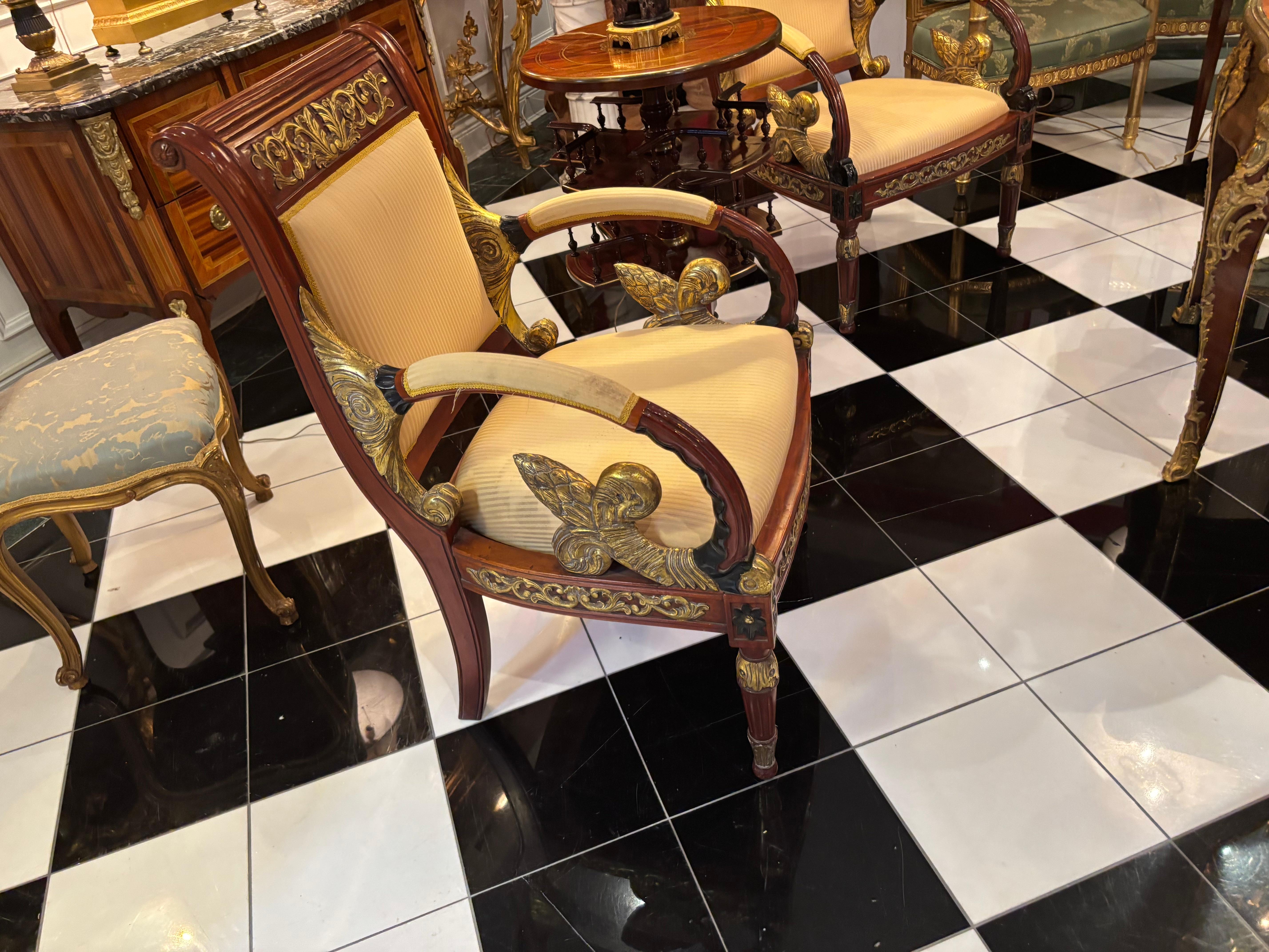 Late 20th Century Pair of Gianni Versace Armchairs from the Vanitas 1994 Collection For Sale