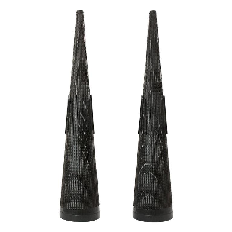Pair of Giant Industrial Shredding Cones