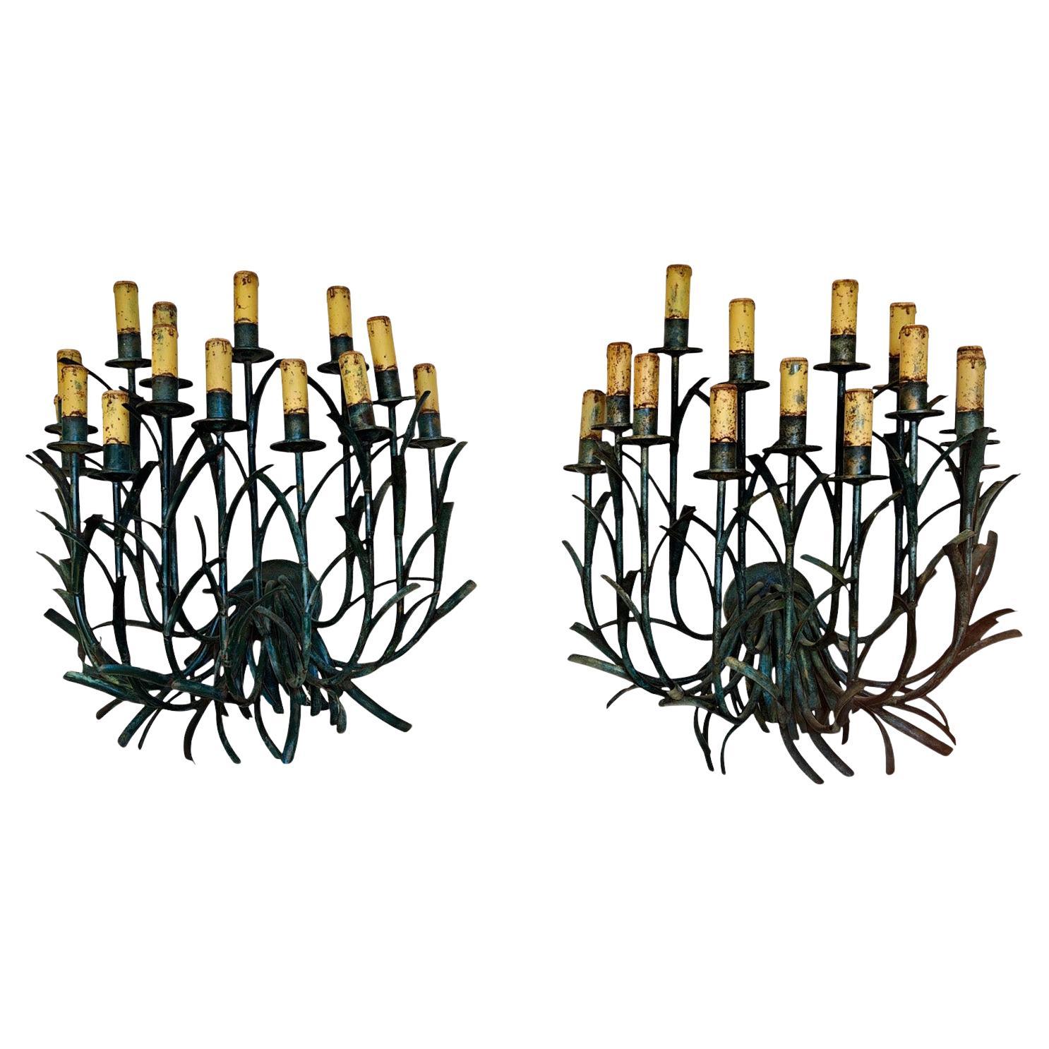 Pair of giant wall lights – Spain 1960-70 For Sale