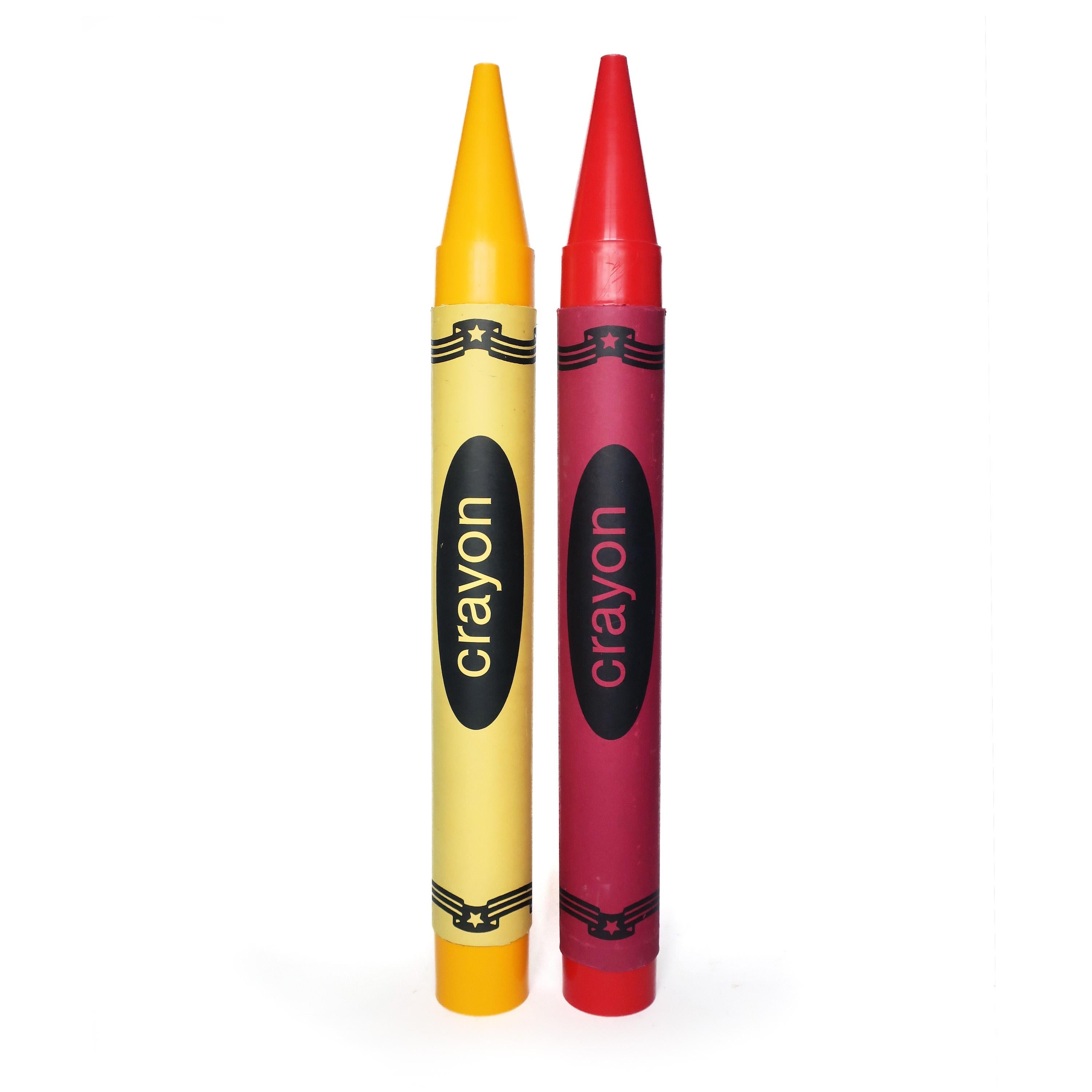 To call these giant vintage crayons oversized or statement pieces would be a huge understatement. Standing almost 5 feet tall, they are the coolest thing in almost any room. Great designer or display pieces that could also be hung from a ceiling as
