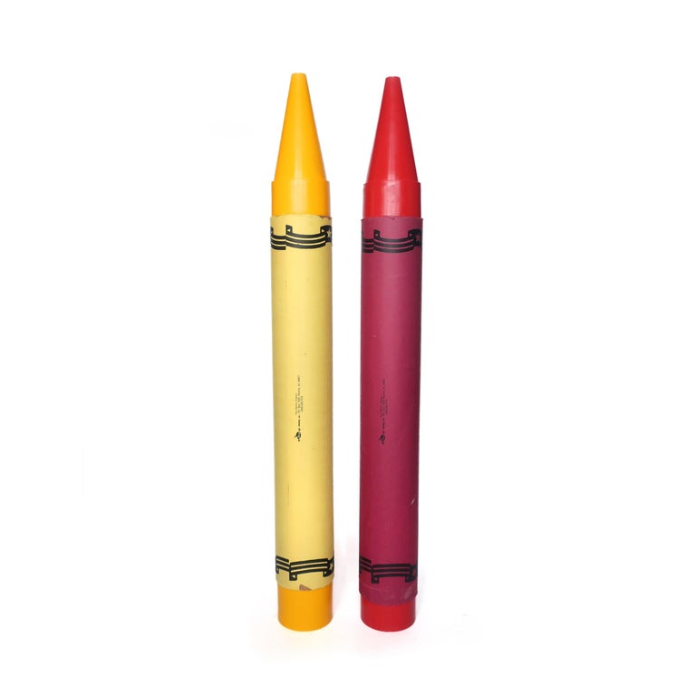 Pair of Giant Yellow and Red Crayons at 1stDibs red and yellow