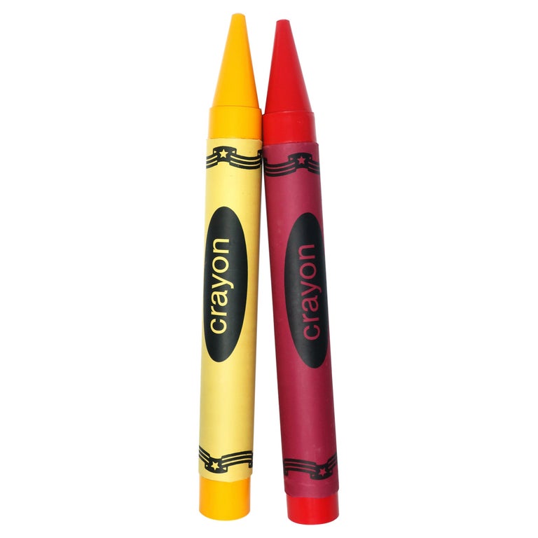 Pair of Giant Yellow and Red Crayons at 1stDibs red and yellow