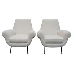 Pair of Gigi Raddice for Minotti Italian Mid-Century Lounge Chairs