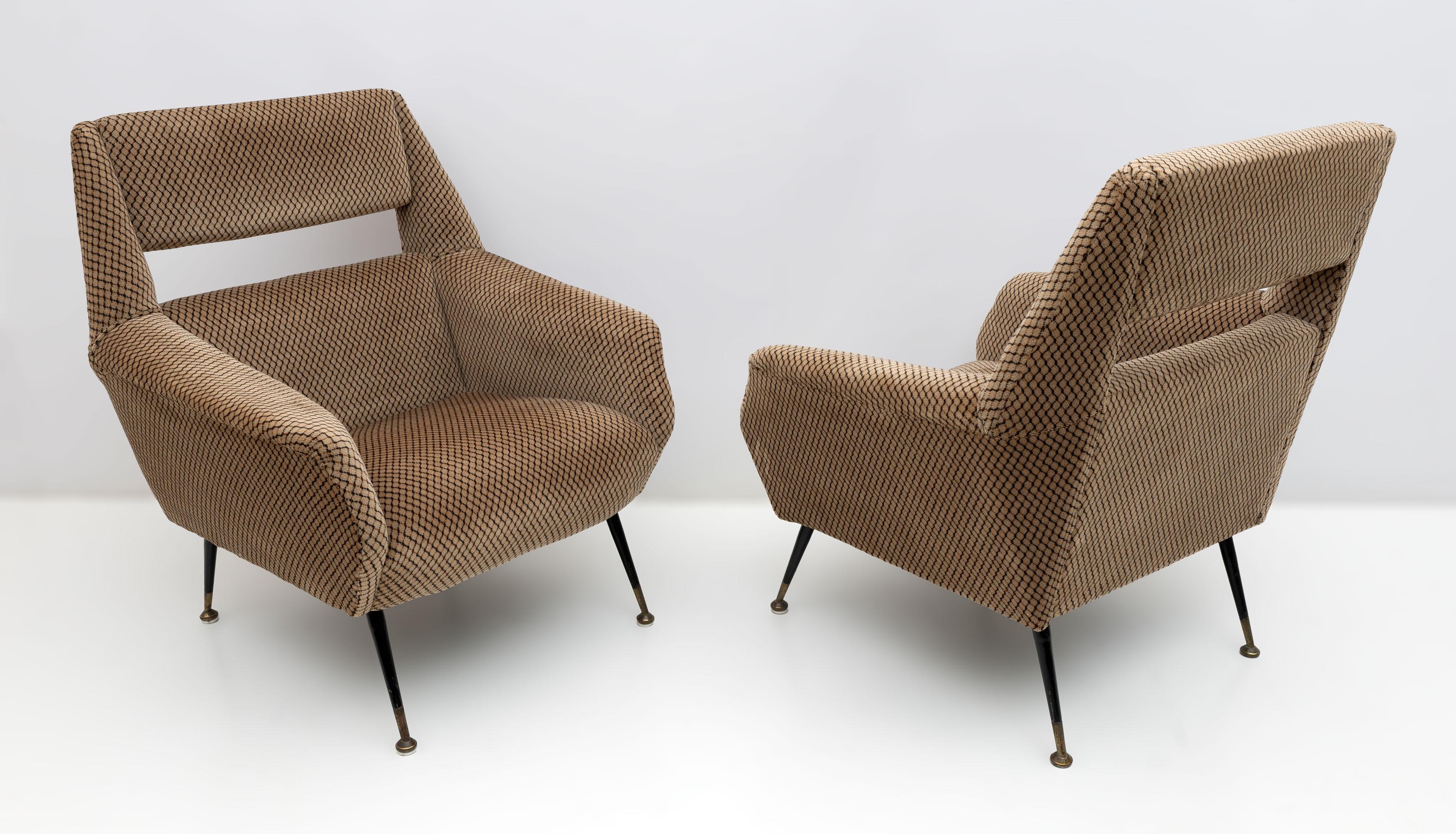 Pair of Gigi Radice Mid-Century Modern Armchairs for Minotti Italia, 1950s For Sale 3
